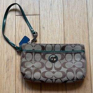 Like-New Tan Coach Wristlet